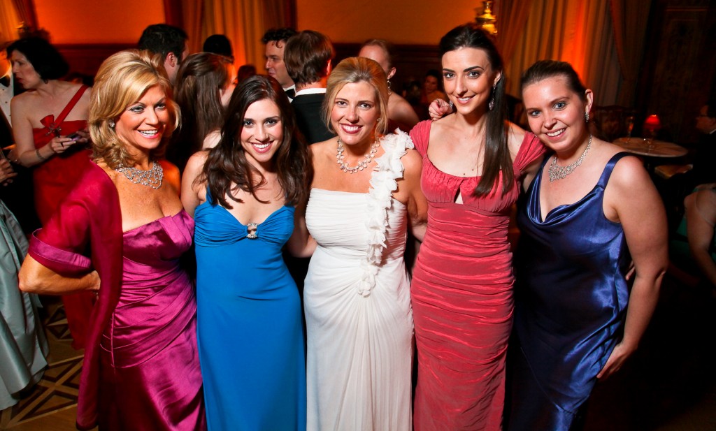 Laurie Luhn, Tara Palmeri, Allison Priebe Brooks, Kate Michael and Nikki Schwab at the 2010 Opera Ball. <i>Photo by Tony Powell.