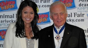 Angie Goff and Buzz Aldrin