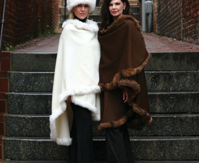 Alpaca International Signature Suri alpaca capes ($1,200); 5335 Wisconsin Ave., Chevy Chase, NW and 206 Main Street Annapolis, Md.; www.thegoldoftheandes.com