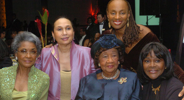 Dorothy Height with Nancy Wilson (left) and friends. 