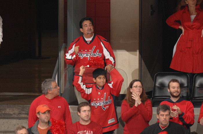 Ted Leonsis cheering on the Capitals 