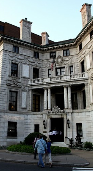 Making of YGL View of the Patterson House, home of The Washington Club, façade from Dupont Circle. Photo by Kevin Koski.