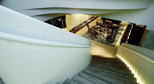 Staircase from Azure Restaurant to Lounge