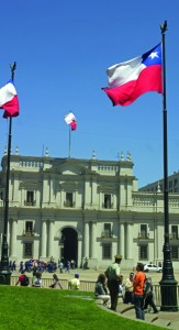 Presidential Square in Santiago.