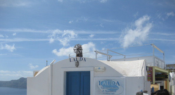 Entrance to Villa at Lauda Hotel, Santorini