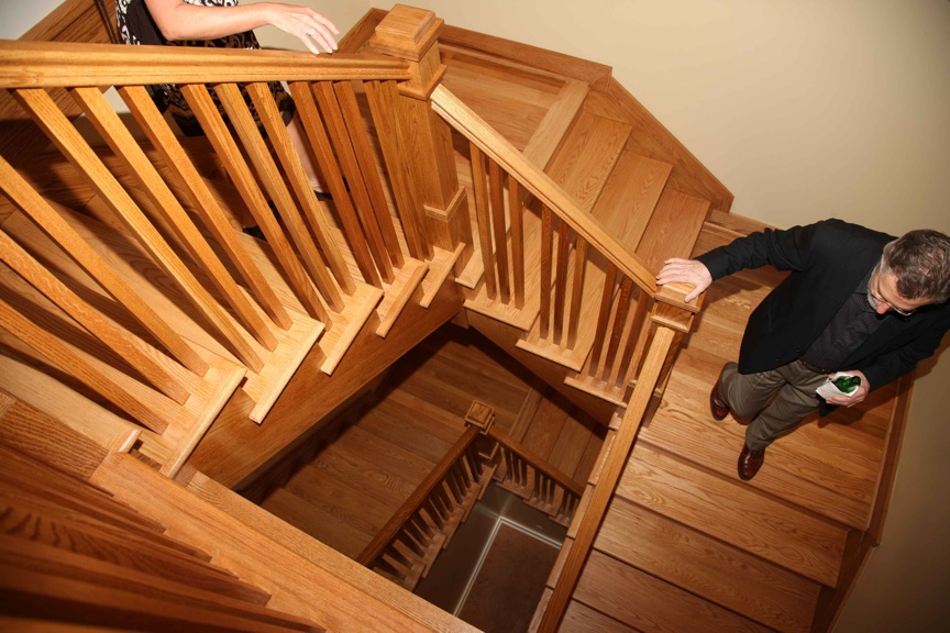 Guests toured the three finished levels via the open stairwell.