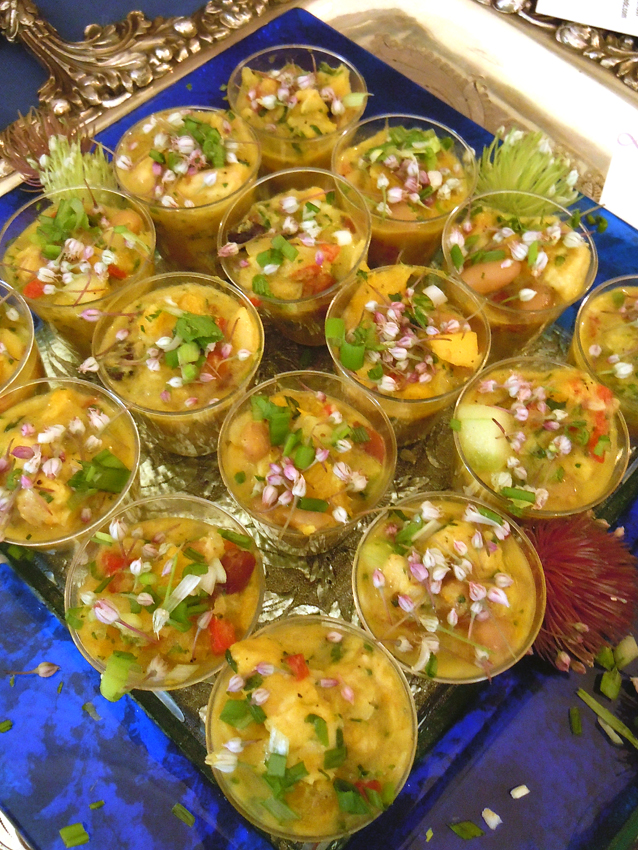 A timbale corvina ceviche, provided by Chef Patrick Orange