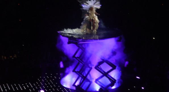 Lady Gaga, the Queen of Pop, rising. Photo by John Arundel