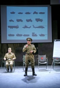 Rick Warden and Vincent Ebrahim in Tricycle Theatre’s production of The Great Game: Afghanistan (Black Tulips – by David Edgar). Photo by John Haynes.