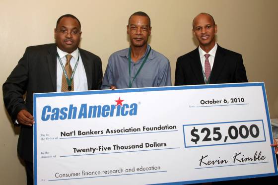 Kevin Kimble, VP for Counsel, Federal Affairs for Cash America Intl., Victor Cook, Executive Director of NBA Foundation and Robert Cooper, Former Chairman, NBA and Senior Counsel of One United Bank Boston   
