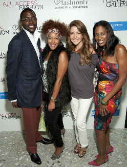 All Access 2 Guests Andre, Crystal, Mary Amons, and Kadreika pose on the red carpet.