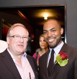 Desmond Payne with Jonathan Harris. Photo by Max Krupka, Washington Executive Photographic Services for Beefeater 24.