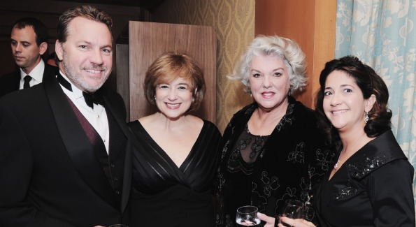 Board member Roger Yoerges, with Linda Levy Grossman, host Tyne Daly, and Denise Esposito. Photo by Shannon Finney Photography.