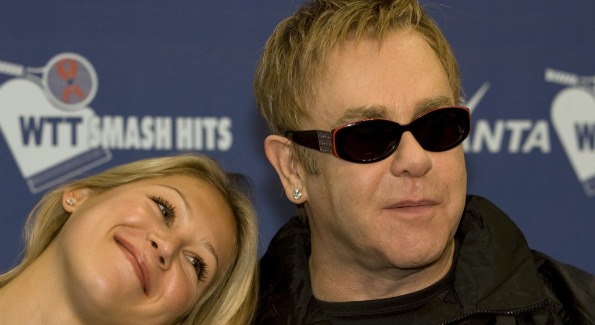 Anna Kournikova and Elton John.  Photo Courtesy of CameraWorkUSA.