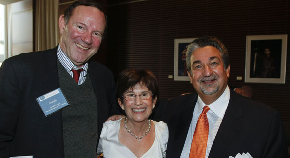 Donald Graham, chairman and CEO of the Washington Post; Barbara Harman, President and Editor of the Catalogue for Philanthropy; and Ted Leonsis, owner of the Washington Capitals/Wizards/Mystics and keynote speaker. (Photo courtesy of Leigh Vogel)