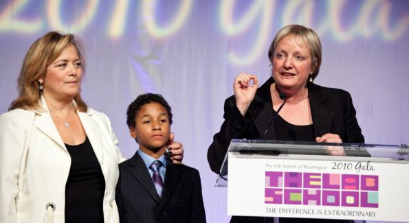 Elizabeth Birch, Hilary Rosen (Gala co-chairs) and son. Image courtesy of Dennis Kan.