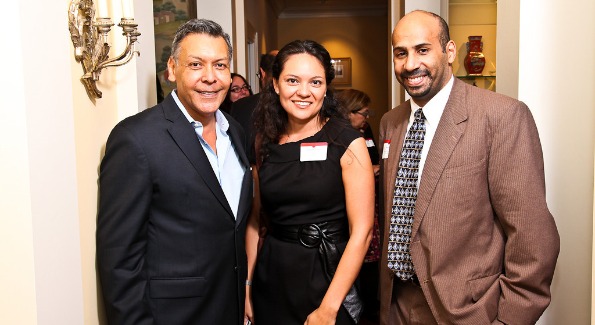 Felix Sanchez, National Hispanic Foundation for the Arts; Delia de La Vara, NCLR Vice President, California Region and President’s Council member; and Marco Davis, Director of Engagement, Office of External Affairs for Corporation for National & Community Service. Photo by Tony Powell.