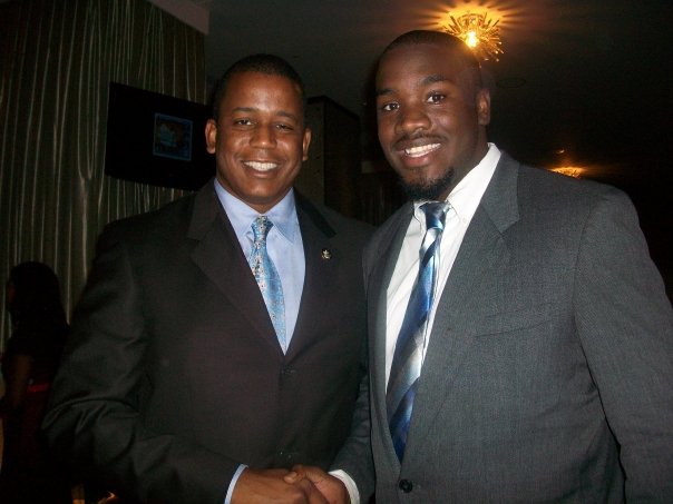 Darrell Gaston (right) with Congressman Kendrick Meek 