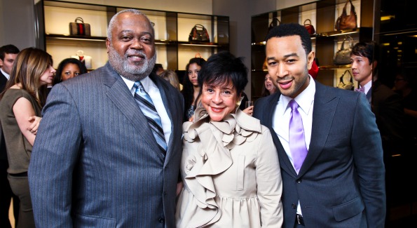 Artist John Legend with guests at the opening of Gucci in Tyson's Galleria. Photo Courtesy of Gucci.