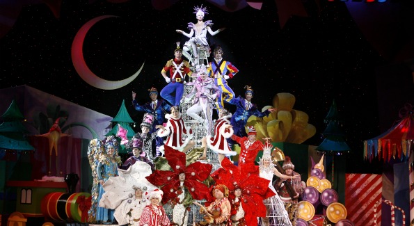 Ornaments come to life in Cirque Dreams Holidaze. Photo Courtesy of Cirque Productions.