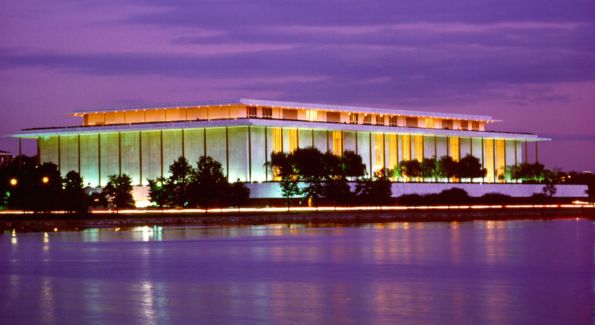 A view of The Kennedy Center from Georgetown Harbor. Image by Carol Pratt.