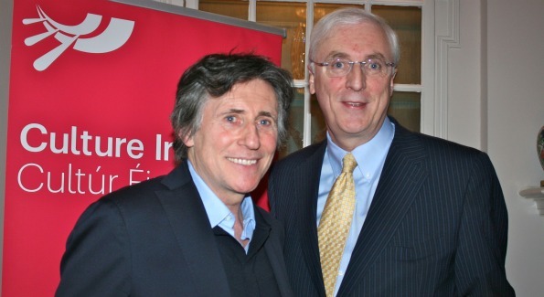 Actor Gabriel Byrne and Irish Amb Michael Collins (Photo by Janet Donovan)