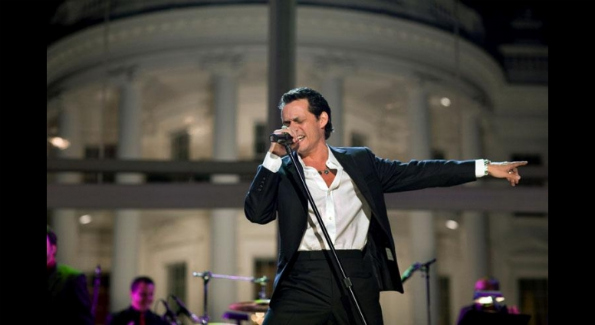 Singer Marc Anthony performs at the "In Performance at the White House: Fiesta Latina," a concert celebrating Hispanic musical heritage held on the South Lawn, Oct. 13, 2009. (Official White House Photo by Pete Souza)