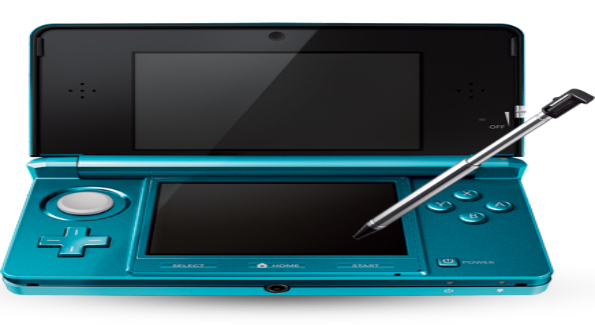 On March 27, Nintendo introduces portable entertainment in 3D - without the need for special glasses. Nintendo 3DS™ system in Aqua Blue. Photo Courtesy of Nintendo.com.