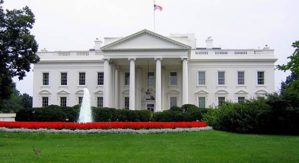 The White House's South Fountain. The original south fountain was installed in 1865. (Photo taken by Anna Fox)