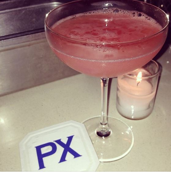 Summer in St. Leonard at PX, with tomato watermelon water, compressed melon, lemon and American Harvest Organic Spirit. Photo courtesy of Jennie Kuperstein.