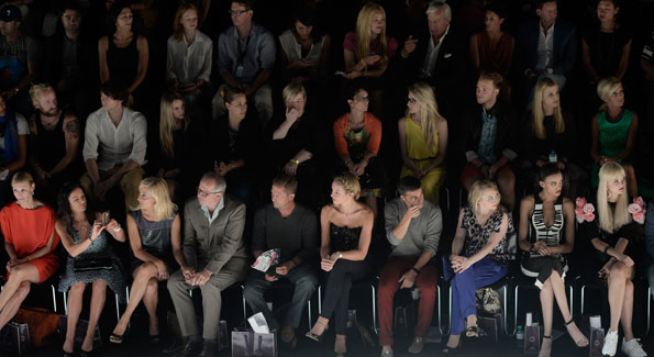 Fashion Week audiences (Photo by Luca Teuchmann/Getty Images)