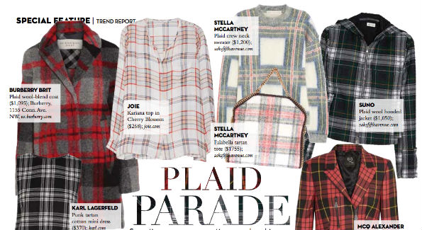 Alison McLaughin's expanded 4-page trend report includes chic plaid, military and black-and-white options. 