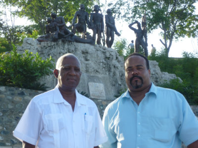 Mr. Hinton is joined by former Ambassador Fougy of Haiti in rebuilding efforts throughout the country. (Photo courtesy Jason Hinton)