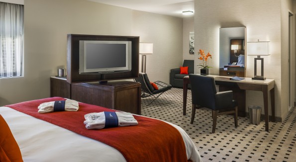 Rooms are equipped with free Wifi, flatscreen televisions and a refrigerator, among other amenities. Photo courtesy Radisson Blu.