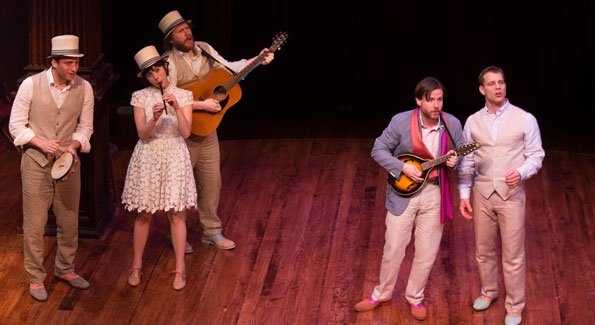 Fiasco Theater "The Two Gentlemen of Verona" at Folger. (Photo by Jeff Malet)