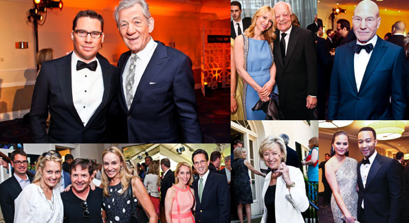 Clockwise from top left: Brian Singer, Sir Ian McKellan, Claire Danes, Bob Scheiffer, Patrick Stewart, xxx and John Legend, Tina Brown, Dana Bash and Eric Cantor, Ali Wentworth, Michael J. Fox and Tracy Pollan (File photos)