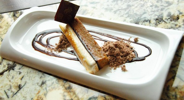 The Pumpkin S'Mores Bar is garnished with Nutella powder. Photo courtesy of Mia DeSiomone/TAA PR.