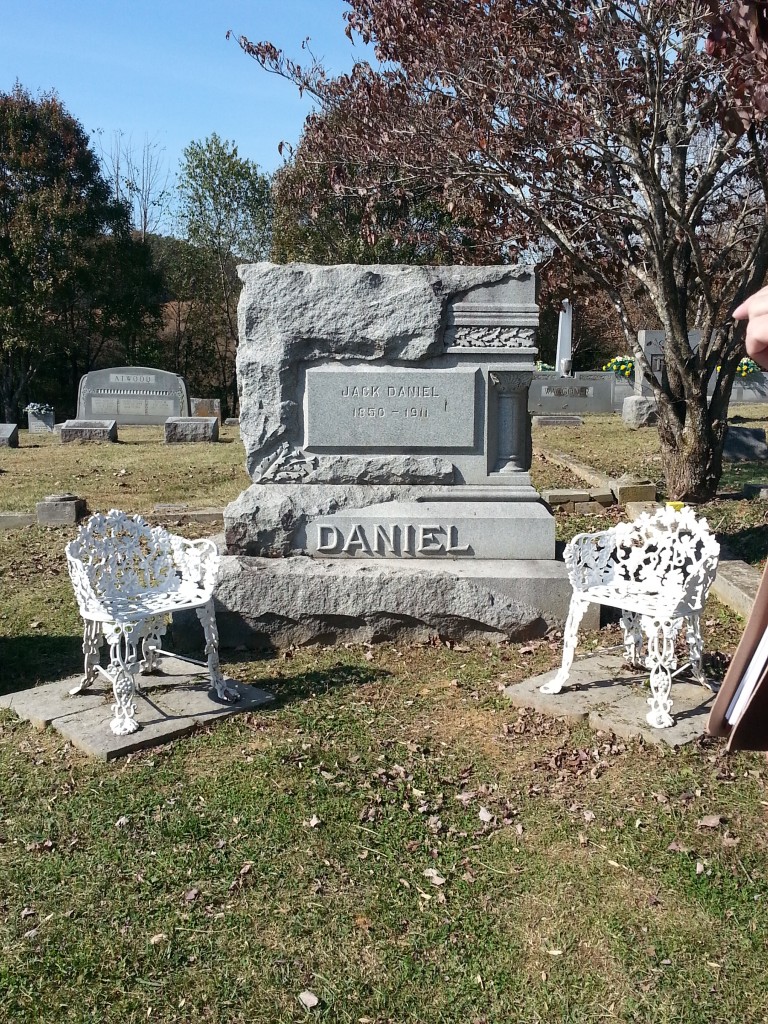 Jack Daniel's grave in Lynchburg, Tennessee. Photo courtesy of Kelly Magyarics.