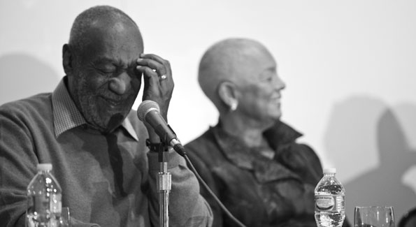 Bill and Camille Cosby at a press conference unveiling 62 pieces from their personal collection on loan at Smithsonian's National Museum of African Art (Photo by Cecilie Olaussen)