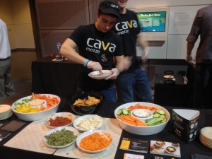 Cava Mezza serves up food at Sips & Suppers (Photo by Erica Moody)
