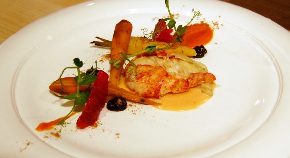Hay-smoked lobster with coffee-braised carrots was a menu standout. Photo courtesy of Kelly Magyarics.