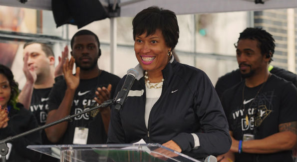 Mayor Muriel Bowser at the opening of Nike store in Ivy City (Photo courtesy Nike)
