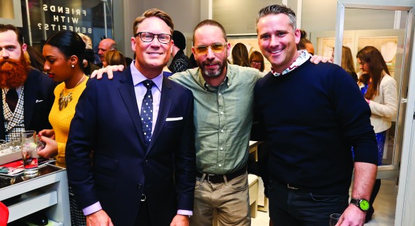 Timothy Lowery, Alexis Bittar and Joseph Ireland at the grand opening of the new Alexis Bittar store at CityCenterDC. (Photo by Tony Powell)