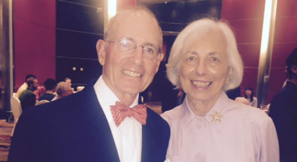 Former IRS Commissioner Charles Rossotti and wife Barbara fly to Qingdao for first concert (Photo by Kandie Stroud)