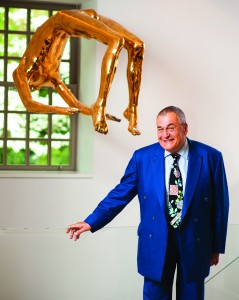 Tony Podesta with one of his favorite works, Louise Bourgeois’ “Arch of Hysteria” sculpture. (Photo by Joseph Allen)