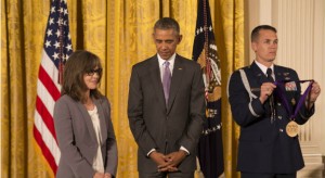 Acclaimed actress Sally Field is presented the 2014 National Medal of Arts by President Obama at The White House. (Photo Credit: 