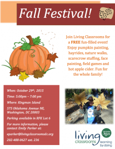Don't miss Fall Festival on October 29 (Photo courtesy Living Classrooms)
