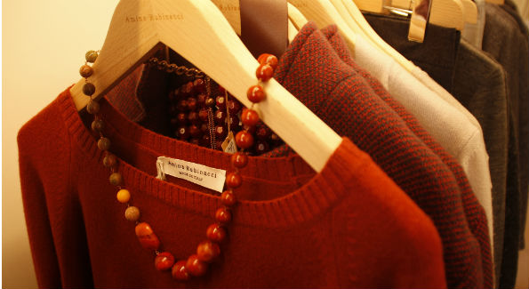 Sweaters at Amina Rubinacci in Georgetown (Photo by Catherine Trifiletti)