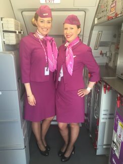 WOW Air flight attendants (Photo by Erica Moody)