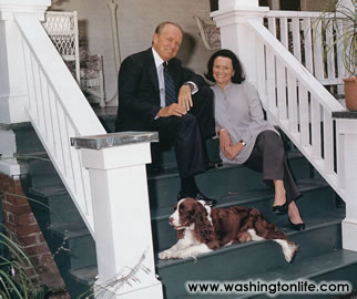 George and Liz Stevens at home, Wl feature 1993
